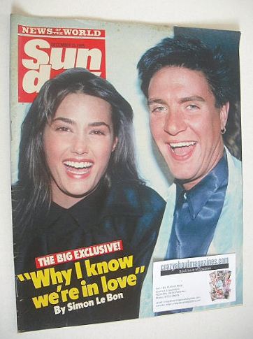 Sunday magazine - 15 December 1985 - Simon and Yasmin Le Bon cover