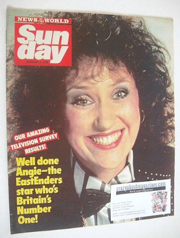 Sunday magazine - 2 February 1986 - Anita Dobson cover