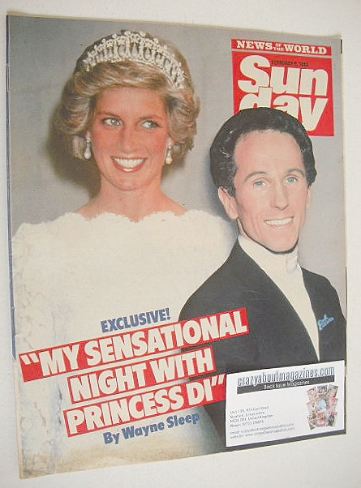 Sunday magazine - 9 February 1986 - Wayne Sleep and Princess Diana cover