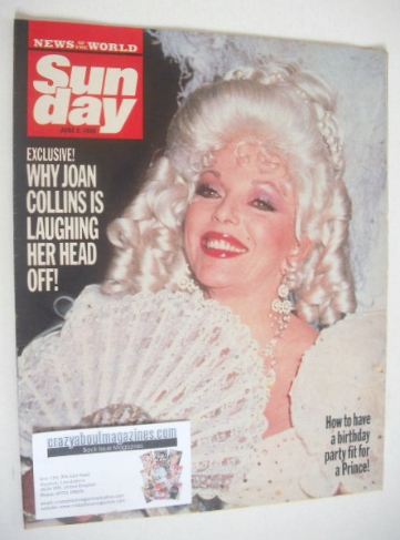 Sunday magazine - 8 June 1986 - Joan Collins cover