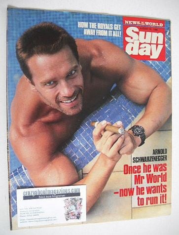 Sunday magazine - 31 August 1986 - Arnold Schwarzenegger cover