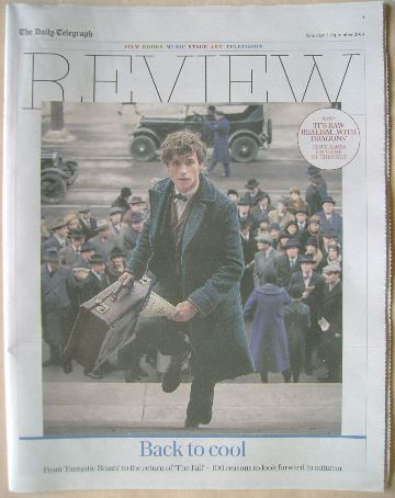 The Daily Telegraph Review newspaper supplement - 3 September 2016 - Eddie Redmayne cover