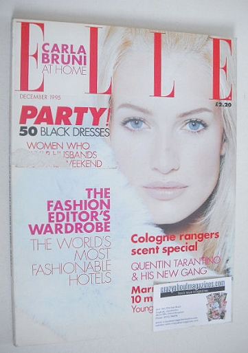 British Elle magazine - December 1995 - Karen Mulder cover