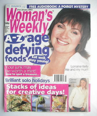Woman's Weekly magazine (21 January 2003 - Lorraine Kelly cover)