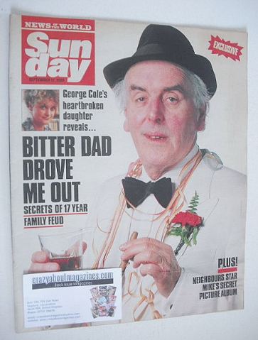 Sunday magazine - 17 September 1989 - George Cole cover