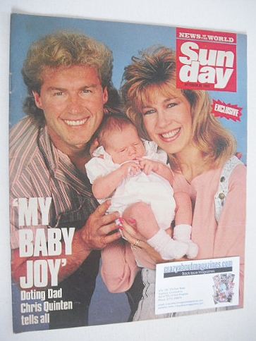 Sunday magazine - 29 October 1989 - Chris Quinten cover