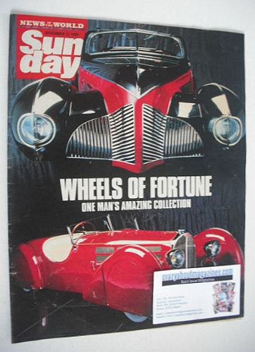 Sunday magazine - 12 November 1989 - Wheels Of Fortune cover