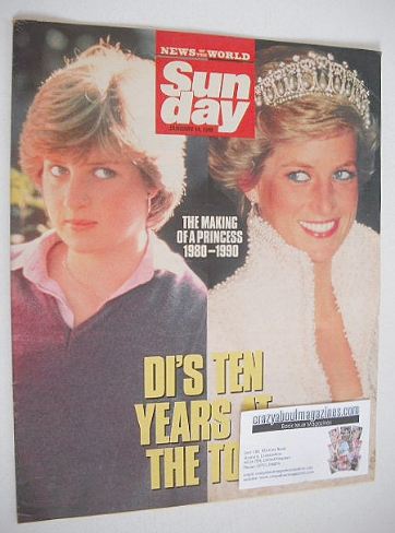Sunday magazine - 14 January 1990 - Princess Diana cover