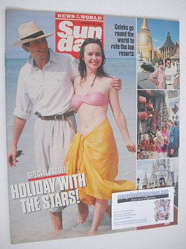 Sunday magazine - 28 January 1990 - Holiday With The Stars cover