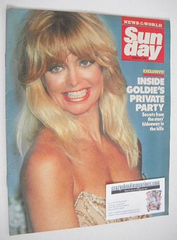 Sunday magazine - 4 March 1990 - Goldie Hawn cover