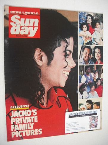 Sunday magazine - 18 March 1990 - Michael Jackson cover