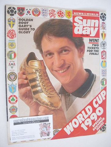 Sunday magazine - 3 June 1990 - Gary Lineker cover