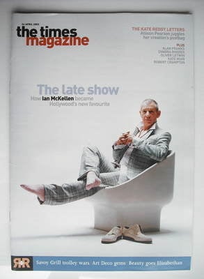 <!--2003-04-26-->The Times magazine - Ian McKellen cover (26 April 2003)
