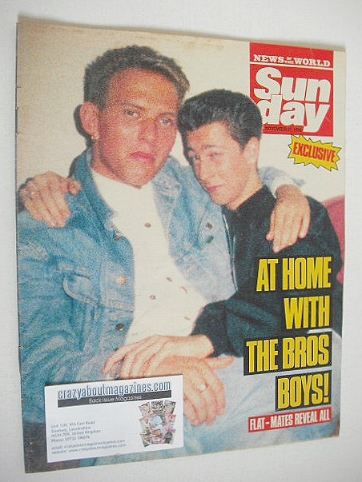 Sunday magazine - 27 November 1988 - Bros cover
