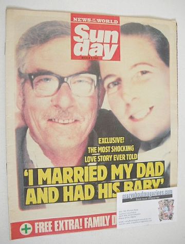 Sunday magazine - 5 March 1989 - The Most Shocking Love Story cover