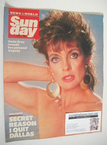Sunday magazine - 1 July 1990 - Linda Gray cover