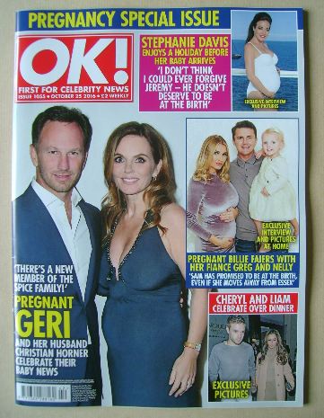 OK! magazine - Geri Horner and Christian Horner cover (25 October 2016 - Issue 1055)