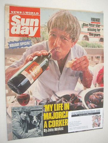 Sunday magazine - 16 July 1989 - John Noakes cover