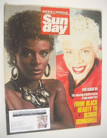 <!--1989-04-23-->Sunday magazine - 23 April 1989 - Yazz cover