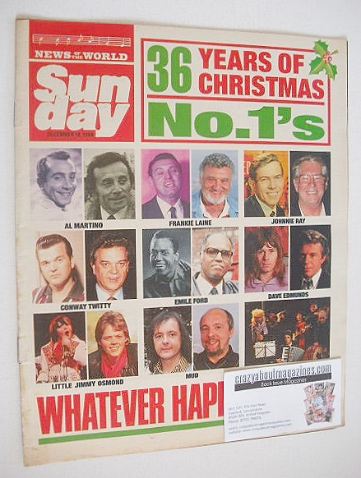 Sunday magazine - 18 December 1988 - 36 Years of Christmas No.1's cover