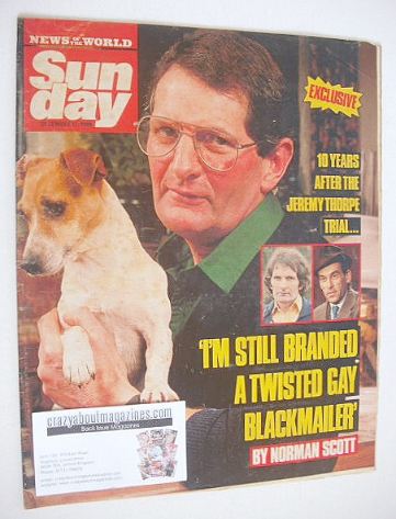 Sunday magazine - 11 December 1988 - Norman Scott cover