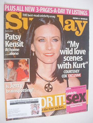 Sunday magazine - 8 April 2001 - Courteney Cox cover
