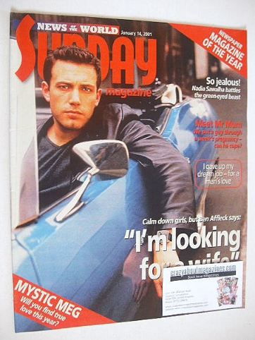Sunday magazine - 14 January 2001 - Ben Affleck cover