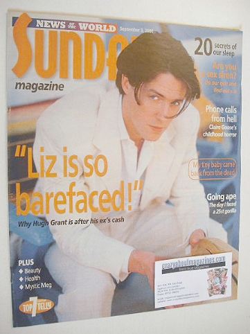 Sunday magazine - 3 September 2000 - Hugh Grant cover