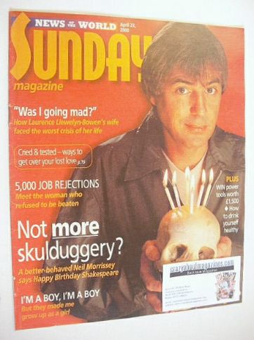 <!--2000-04-23-->Sunday magazine - 23 April 2000 - Neil Morrissey cover