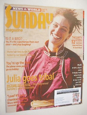 Sunday magazine - 16 April 2000 - Julia Roberts cover