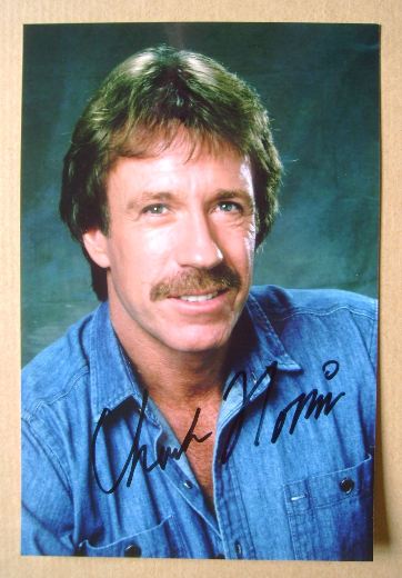 Chuck Norris autograph (hand-signed photograph)