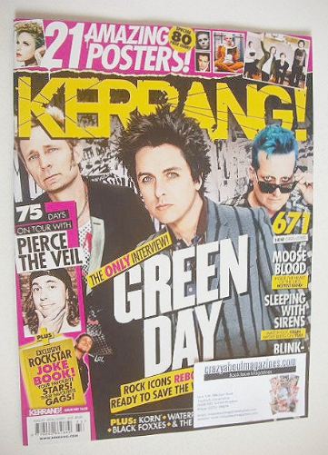Kerrang magazine - Green Day cover (20 August 2016 - Issue 1633)