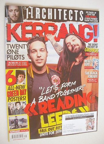 Kerrang magazine - Pete Wentz and Simon Neil cover (3 September 2016 - Issue 1635)