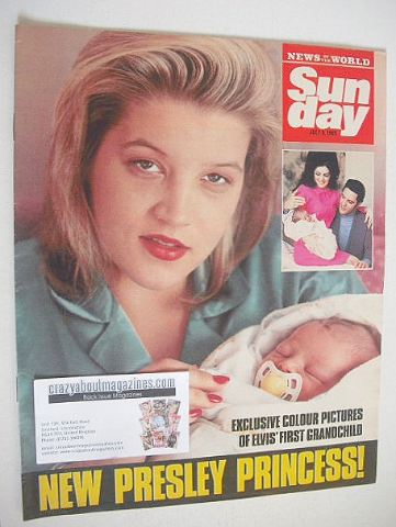 Sunday magazine - 9 July 1989 - Lisa Marie Presley cover