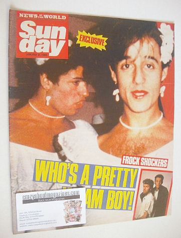 Sunday magazine - 31 January 1988 - George Michael and Andrew Ridgeley cover