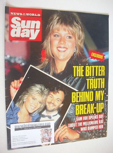 Sunday magazine - 17 January 1988 - Samantha Fox cover