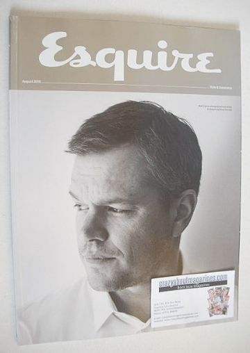 Esquire magazine - Matt Damon cover (August 2016 - Subscriber's Issue)