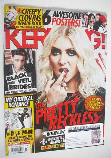 Kerrang magazine - The Pretty Reckless cover (29 October 2016 - Issue 1643)