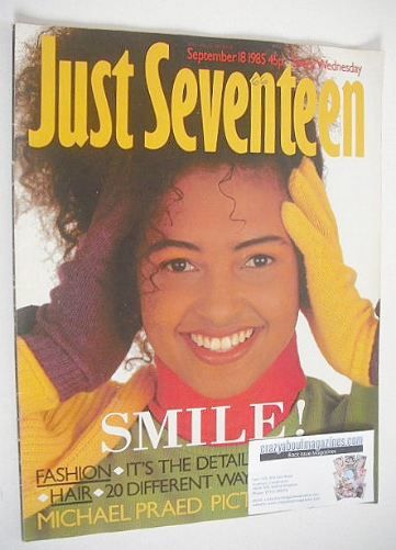 Just Seventeen magazine - 18 September 1985