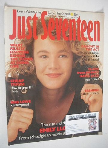 Just Seventeen magazine - 2 December 1987 - Emily Lloyd cover