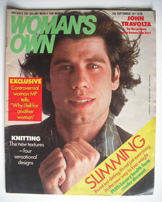 Woman's Own magazine - 16 September 1978 - John Travolta cover