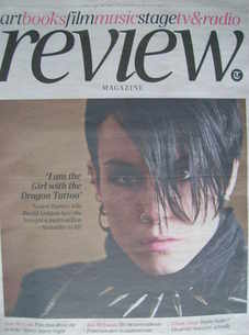 The Daily Telegraph Review newspaper supplement - 20 February 2010 - Noomi Rapace cover