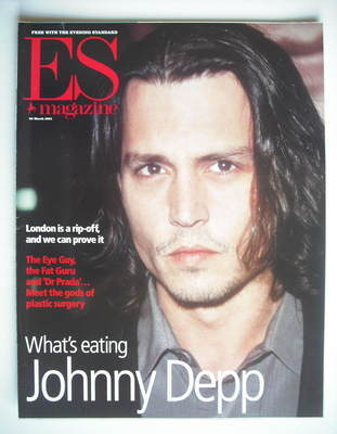 <!--2001-03-23-->Evening Standard magazine - Johnny Depp cover (23 March 20