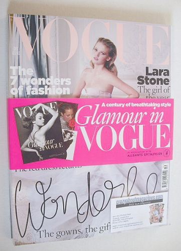 British Vogue magazine - December 2009 - Lara Stone cover