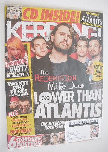 Kerrang magazine - Lower Than Atlantis cover (28 January 2017 - Issue 1655)