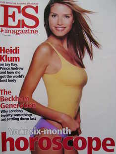 <!--2002-06-14-->Evening Standard magazine - Heidi Klum cover (14 June 2002