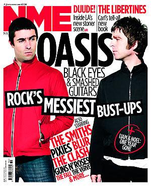 NME magazine - Oasis cover (11 September 2010)