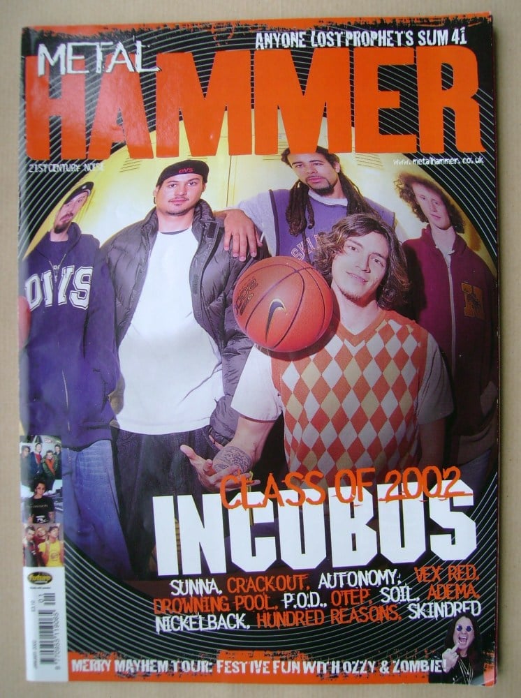 Metal Hammer magazine - Incubus cover (January 2002)