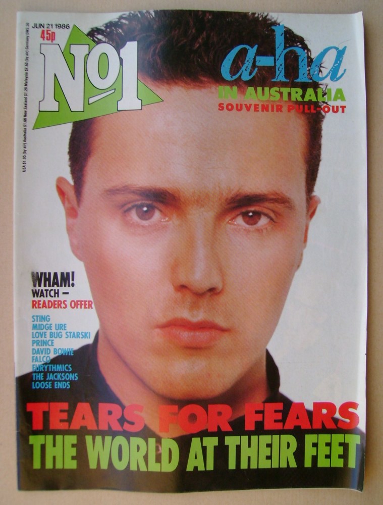 No 1 Magazine - Curt Smith cover (21 June 1986)