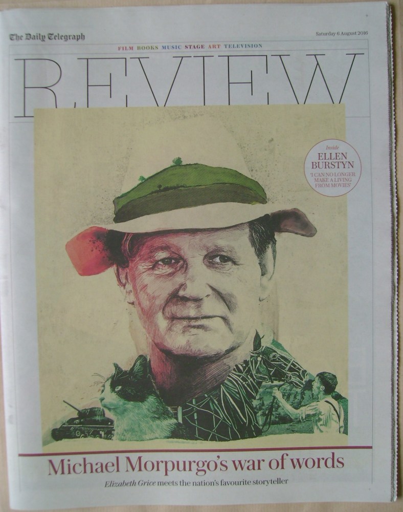 The Daily Telegraph Review newspaper supplement - 6 August 2016 - Michael Morpurgo cover